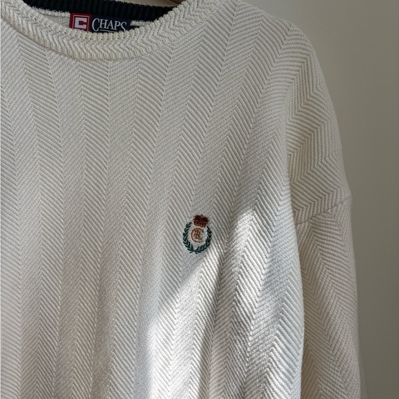 Vintage Chaps Ralph Lauren Cream Crewneck Sweater - Picture 2 of 5